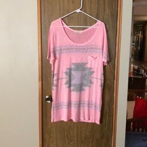 Pink and purple tunic, size Large
